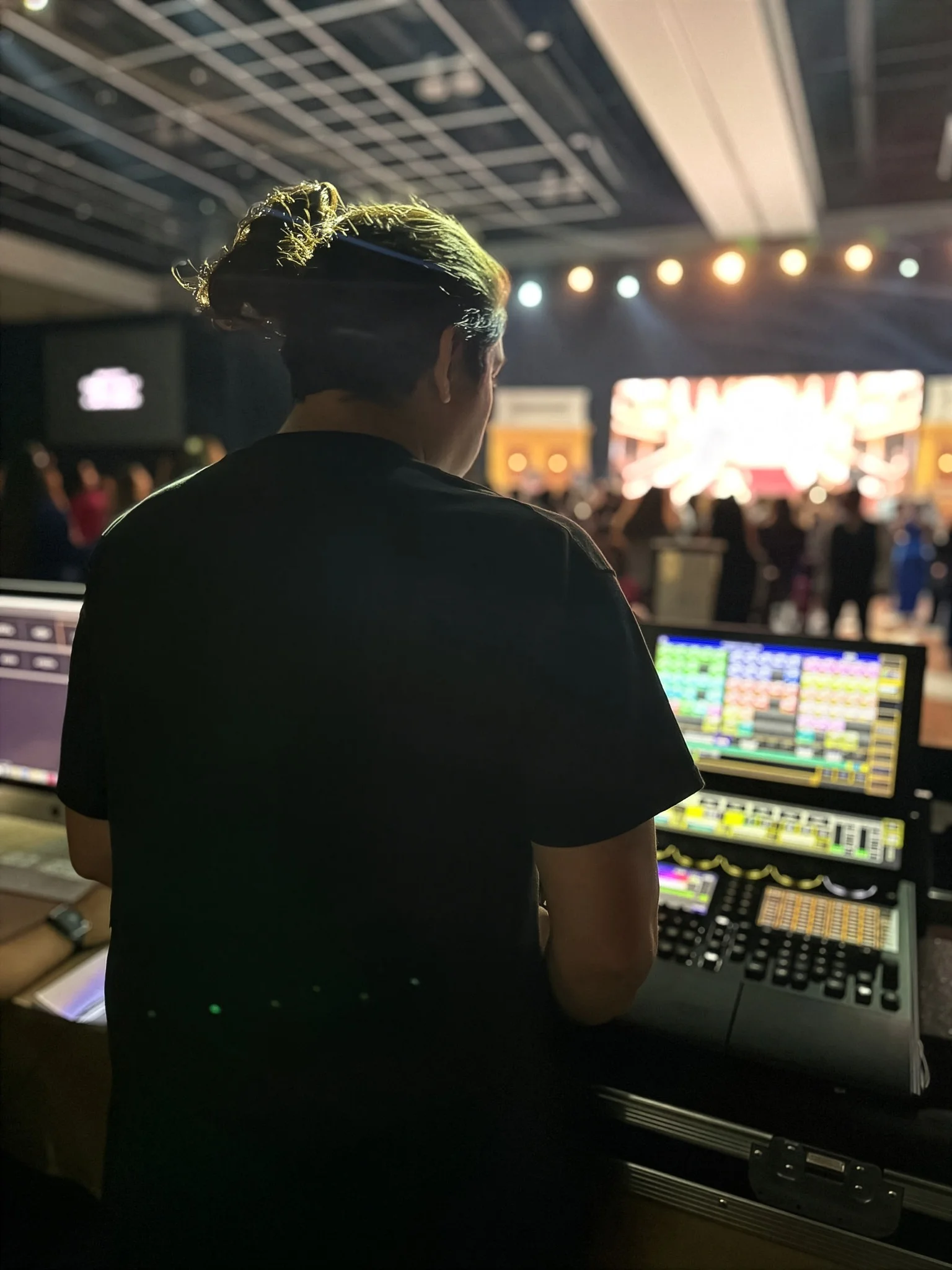 Qool Studio live event production operator at control booth